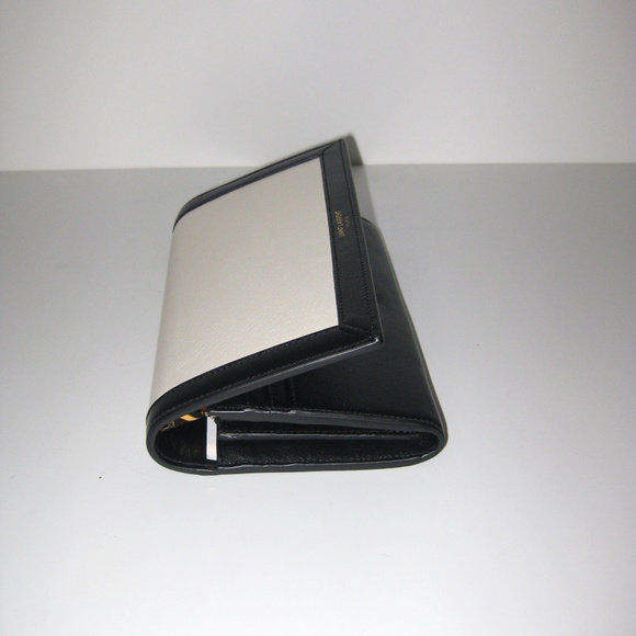 SAINT LAURENT PARIS NWT Black & Bone Large Wallet - Picture 4 of 8